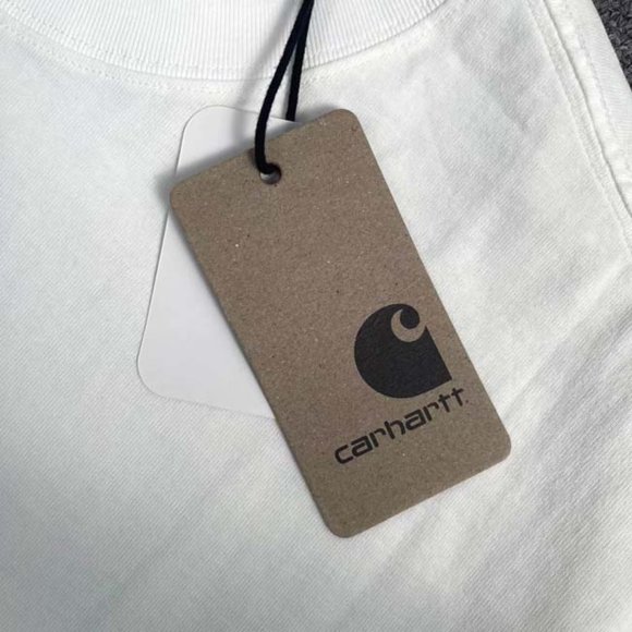 CARHARTT White Letter Yellow Icon T-Shirt - White Short Sleeve - Picture 6 of 11